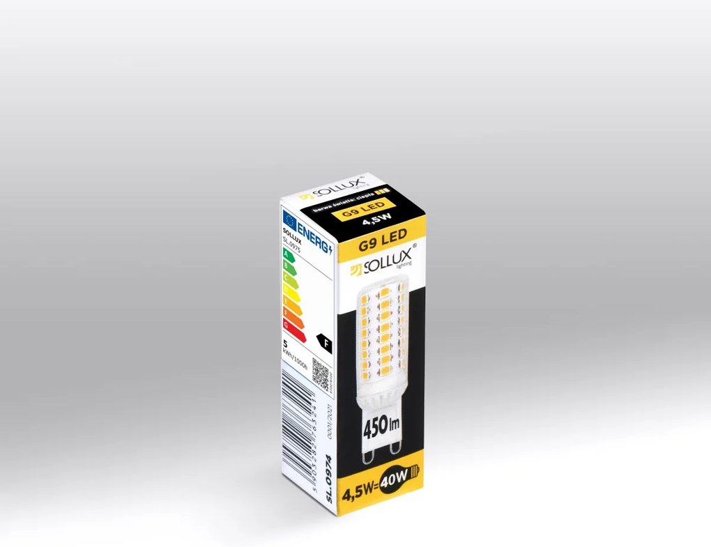 LED žiarovka G9 3000k 4,5w 450lm