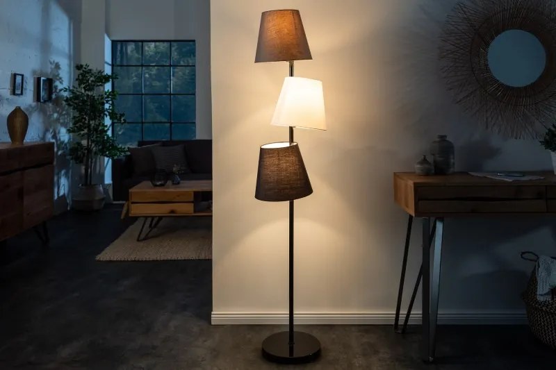 Stojanová lampa Shadow, 163 cm, čierna