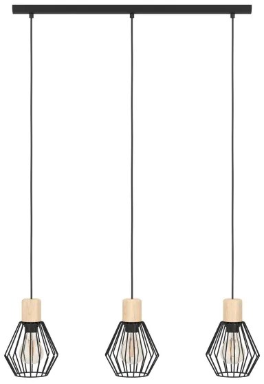 Eglo 44094 - Luster na lanku PALMORLA 3xE27/60W/230V
