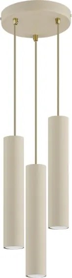 Brilagi - Luster na lanku TUBE 3xGU10/15W/230V béžová/zlatá