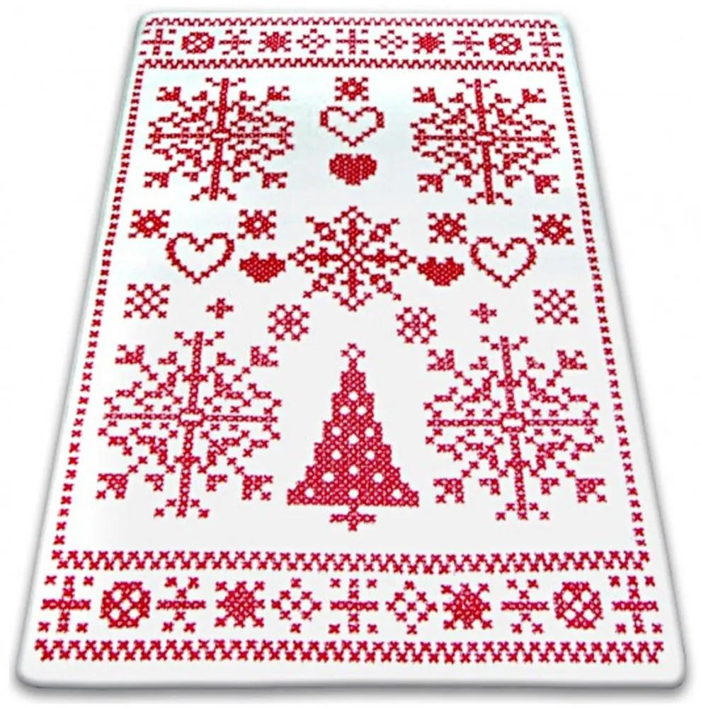 Kusový koberec Vianoce krémový 80x150cm