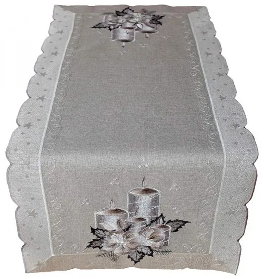 Obrus Strieborná klasika 40x90 cm