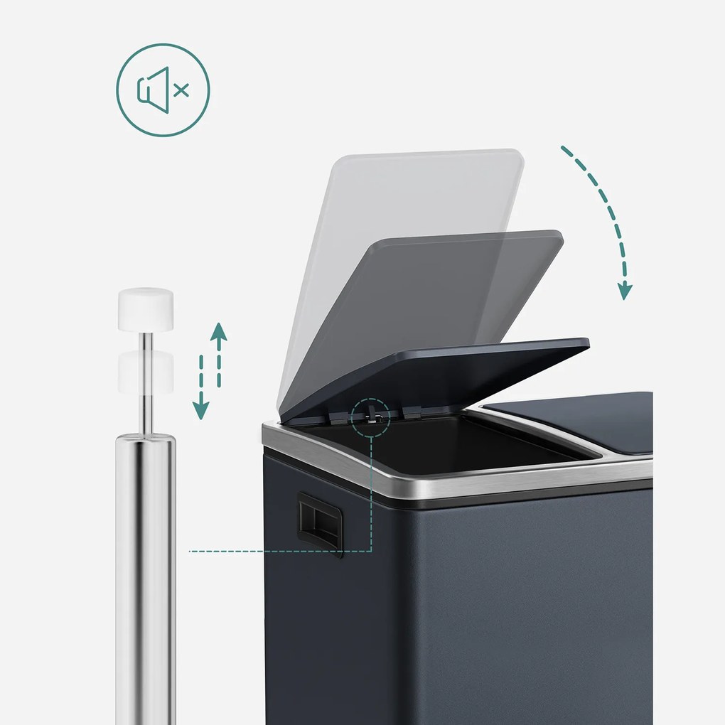 Odpadkový kôš na triedený odpad Bins 30 L antracit