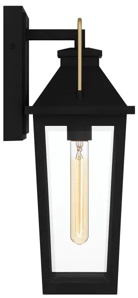 Quoizel QZ-BUCKLEY-M-MBK - Vonkajšie nástenné svietidlo BUCKLEY M 1xE27/40W/230V IP44