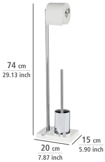 WENKO 20486100 - WC kefa NOBLE 20x74 cm chróm/biela