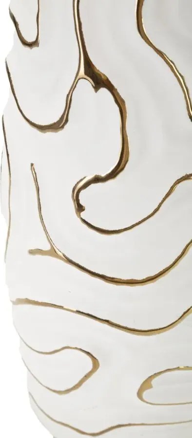 Váza Lia 39 cm biela/zlatá