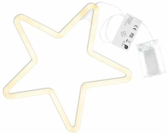 Nexos 57400 Dekorácia - neónová hviezda, 120 LED, teplá biela