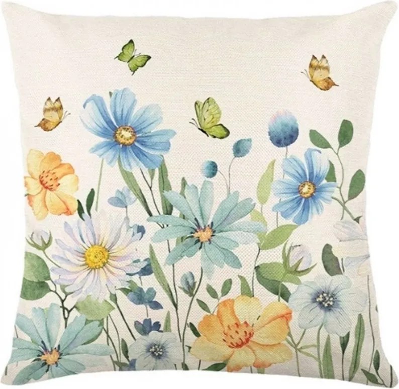 Ľanový poťah na vankúš FLOSPRING 45x45 cm, krémový