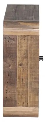 furniture-nabytek.cz - Masívna kúpeľňová zrkadlová skrinka Dingle z recyklovanej borovice, lakovaná, prírodná / šedá – 67×20×55 cm