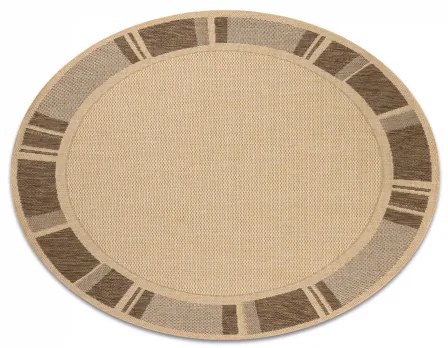 Okrúhly koberec SISAL FLOORLUX 20195 mais, káva Veľkosť: kruh 120 cm