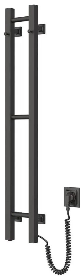 Elektrický sušiak na uteráky SILOUETTE 187W/230V 101,1 cm IP44 čierna pravá hran.