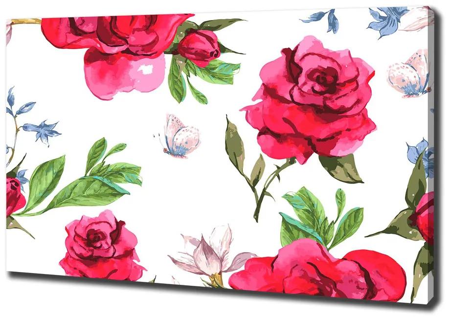 Moderný obraz canvas na ráme Červené ruže pl-oc-100x70-f-85695644