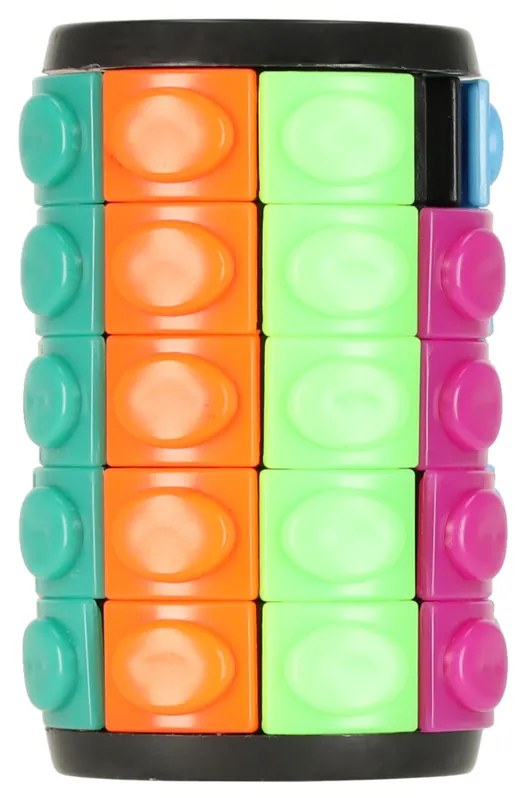 KIK Logická skladačka: rotačný 5-úrovňový valcový hlavolam, farebné puzzle (deti+dospelí)