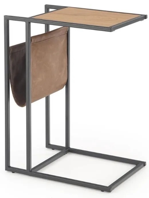 Odkladací stolík Compact, dub zlatý / čierna