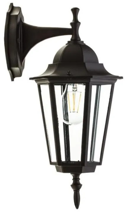Vonkajšie nástenné svietidlo 1xE27/60W/230V IP44 čierna