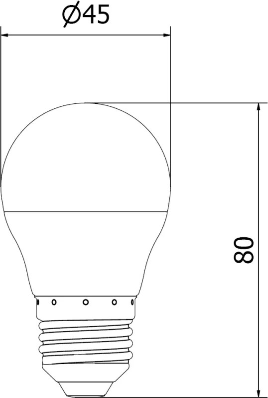Mexen Nova, LED žiarovka E27, G45, 6W, studená - 6500K, 630 lm - L101-E27-0665-01