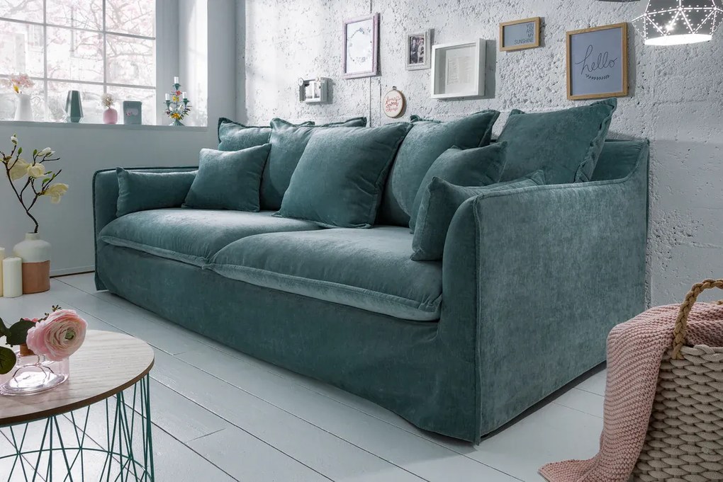 Trojmiestna pohovka HEAVEN 200 cm petrolejová