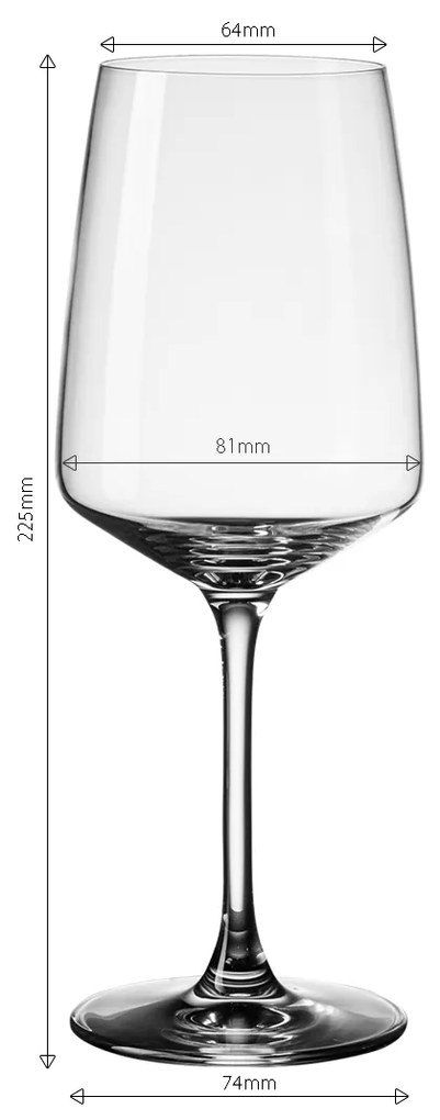 Poháre na biele víno 400 ml set 4 ks - Century Glas Lunasol - 322160
