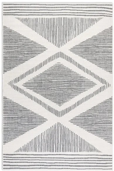 Obojstranný koberec Elle Decoration GEMINI Rhombus strieborný