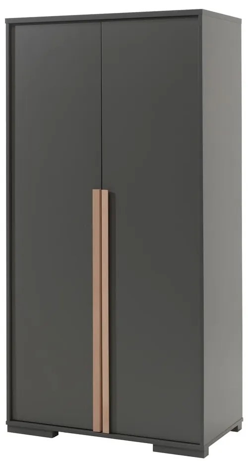 Tmavosivá detská šatníková skriňa 98x195 cm London – Vipack