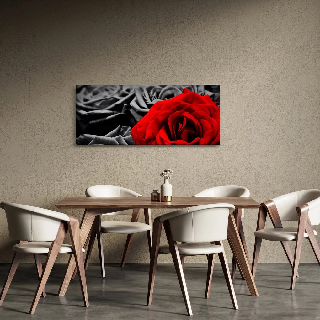 Obraz - Kvety ruží (120x50 cm)