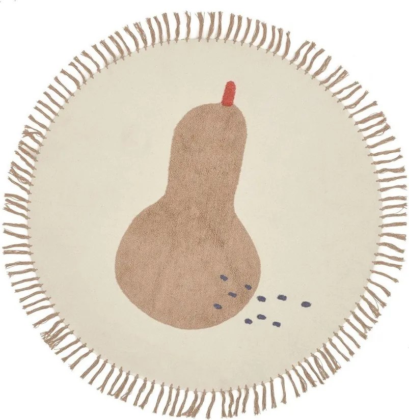 Slonovinový bavlnený detský koberec ø120 cm Tamya – Kave Home