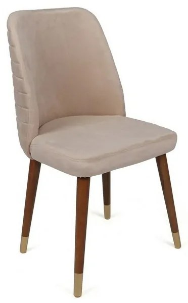 Súprava jedálenských stoličiek Hugo Cream and Walnut, 2 ks