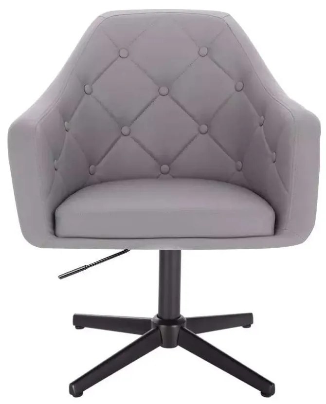 LuxuryForm DESIGN Kreslo ANDORA na čiernom kríži - sivé