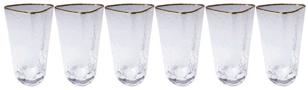 Long set 6 pohárov transparentné
