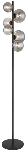 Globo 56133-6S - LED Stojacia lampa RIHA 6xG9/3,5W/230V dymová/čierna