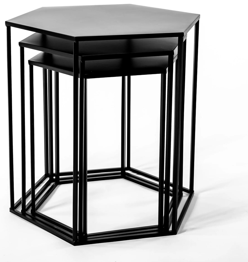 Tutumi Tutumi, Kávový - konferenčný stolík 46×46×55 cm SG1710-07, čierna, KRZ-16673