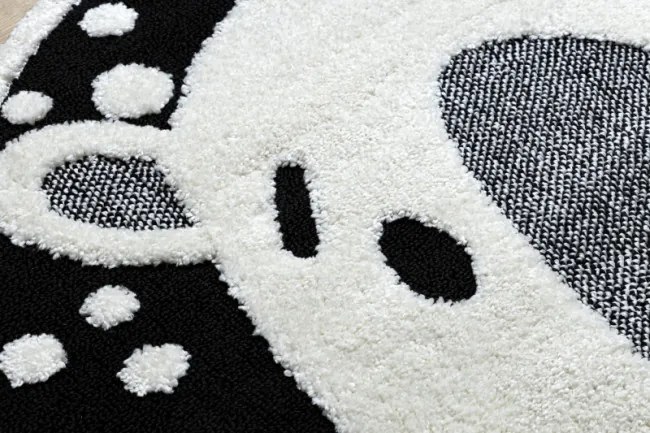 Koberec JOY Teddy krém / čierny kruh