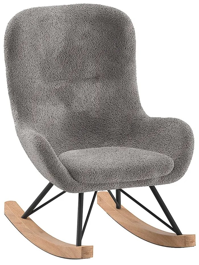 Sivé hojdacie detské kresielko z textílie buklé ROCKY – Vipack