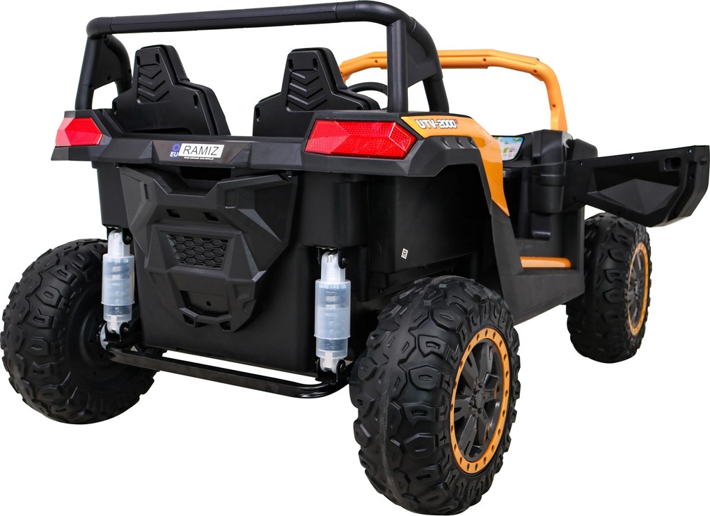 Ramiz Buggy ATV Racing pre 2 deti Zlatá + pohon 4x4 + diaľkové ovládanie + pomalý štart + MP3 LED