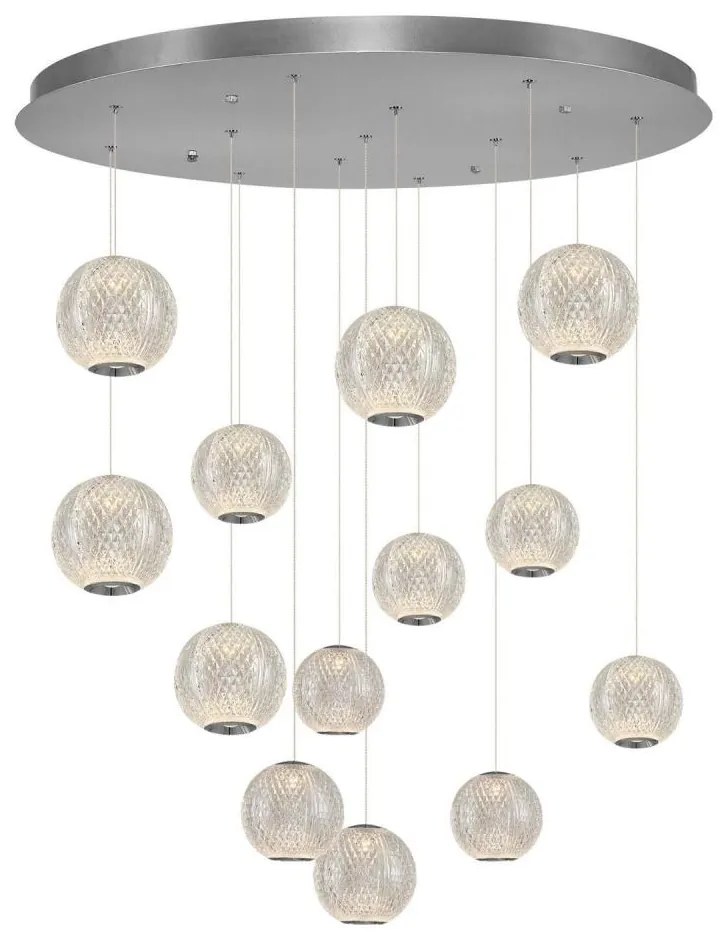 LED luster na lanku CREMONA 13xLED/5W/230V 3000K matný chróm