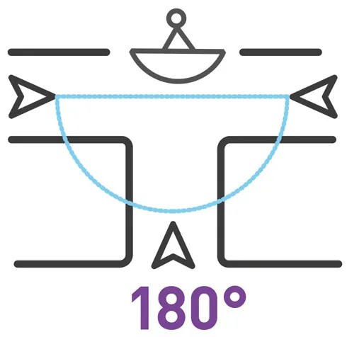 Dohľadové hemisférické zrkadlo 1/4 sféry, priemer 1150 mm