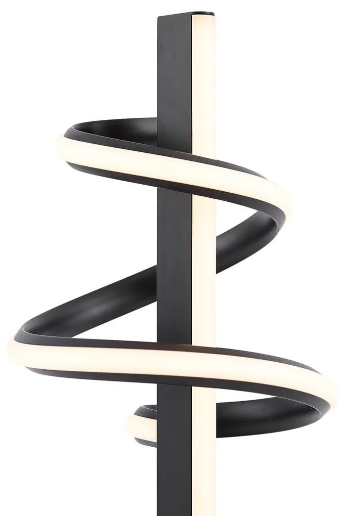 Dizajnová stolná lampa čierna vrátane LED stmievateľná - Rolla