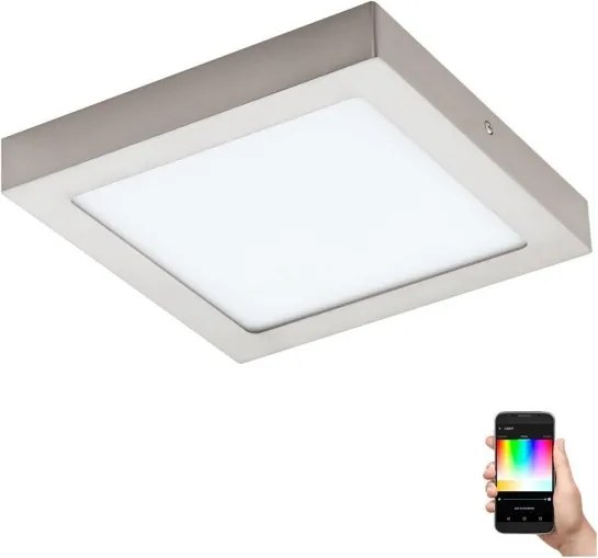 Eglo 33319 - LED RGBW stmievateľné stropné svietidlo FUEVA-C LED/15,6W/230V 22,5x22,5 cm
