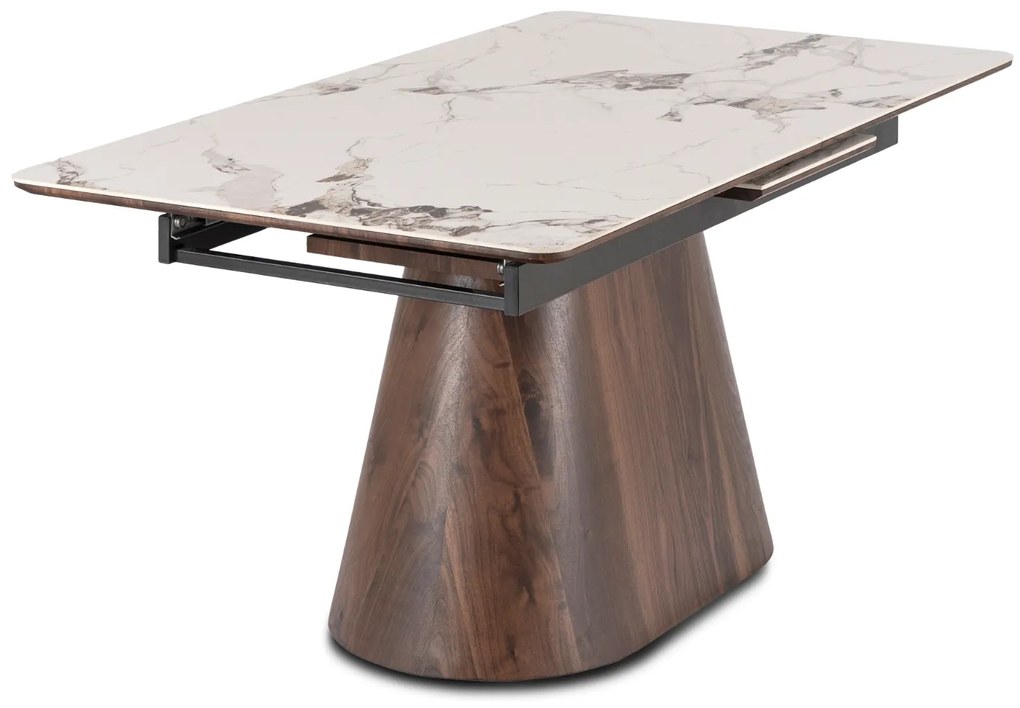 PROXIMA.store - Rozkladací jedálenský stôl LIZBONA FARBA: čierna, konštrukcia: dub