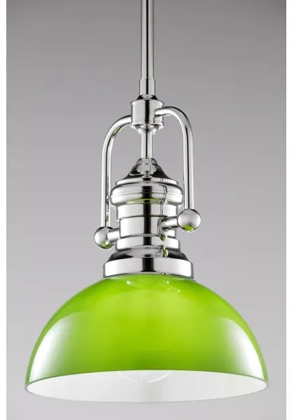 Jupiter 2071 - Luster na tyči PLATINO 1xE27/15W/230V zelená/lesklý chróm