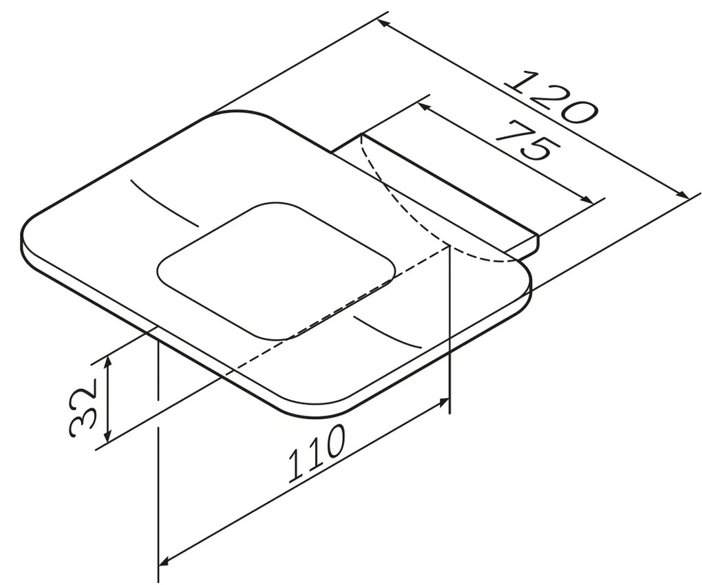 Miska na mydlo AM.PM Inspire 2.0 AIB34200 nástenná, sklo, chróm