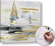 Maľovanie podľa čísel LODE NA MORI – nízka náročnosť