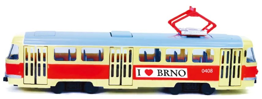 Rappa Tramvaj, ktorá hlási zastávky česky BRNO, 28 cm