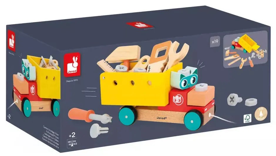 BricoKids - Veselý ťahač s náradím