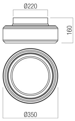 Redo 01-3589 - LED Stropné svietidlo SOLERA LED/24W/230V 35 cm CRI 93 3000/4000K