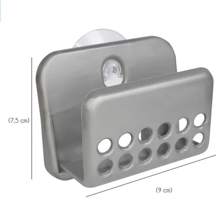 Orion Držiak na hubku do drezu, s hubkou, na prísavku, GABKE sivý