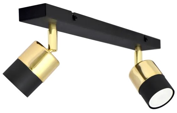 LED Bodové svietidlo TUBSSON 2xGU10/4,8W/230V čierna/zlatá