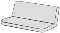 Doppler STAR 7028 - polster na hojdačku 150 cm so zipem (sedák a opěrka v celku), bavlnená zmesová tkanina