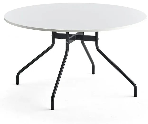 Stôl AROUND, Ø 1300 mm, biela, antracit