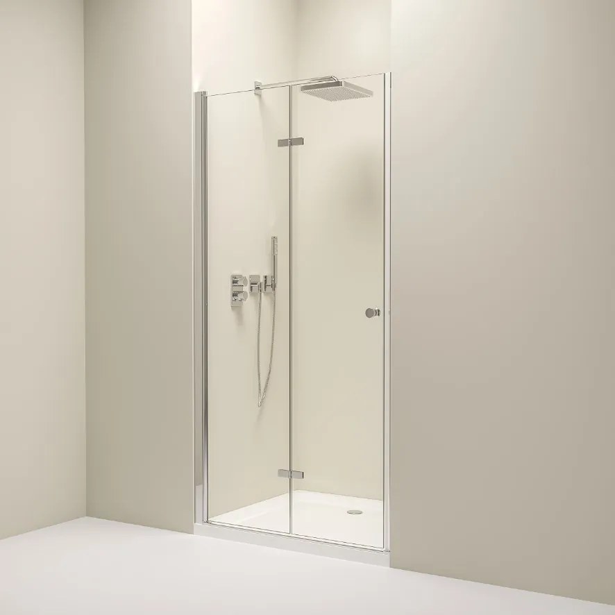 Erga Berlin, skladacie sprchové dvere do otvoru 120x195 cm, 6mm číre sklo, chrómový profil, ERG-V02-BERLIN-D120-CR